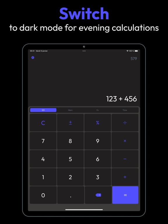 X123 Calculator with memory iPad screenshot 7 - Utilities app