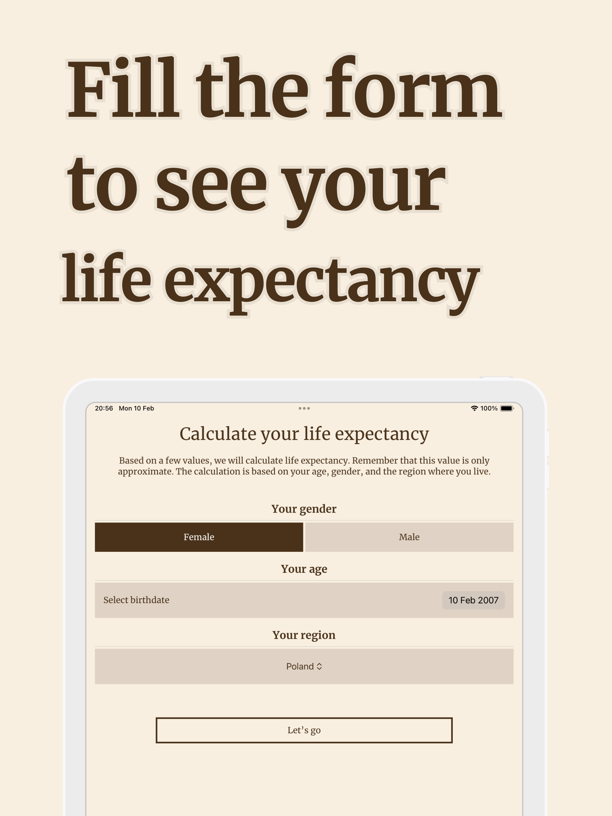 Lifetime Ahead: Visualize Life