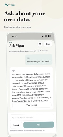 Vigor: Calorie & Protein Screenshot 6 of 7