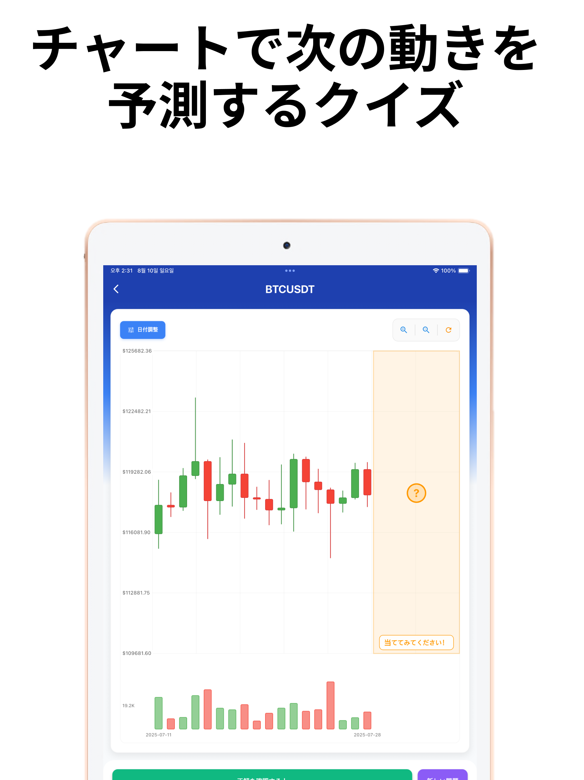 チャートクイズ - 株・仮想通貨ローソク足感覚テスト