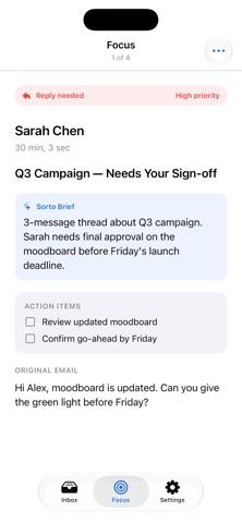 Sorto: Smart Email Assistant screenshot