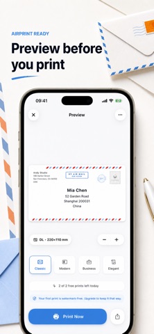 Envelope Printer Label Maker iPhone screenshot