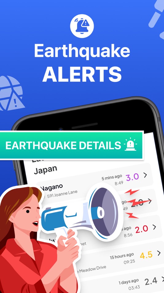 #1. Earthquake Alerts Map Feed (iOS) 由: Gowalk Inc.