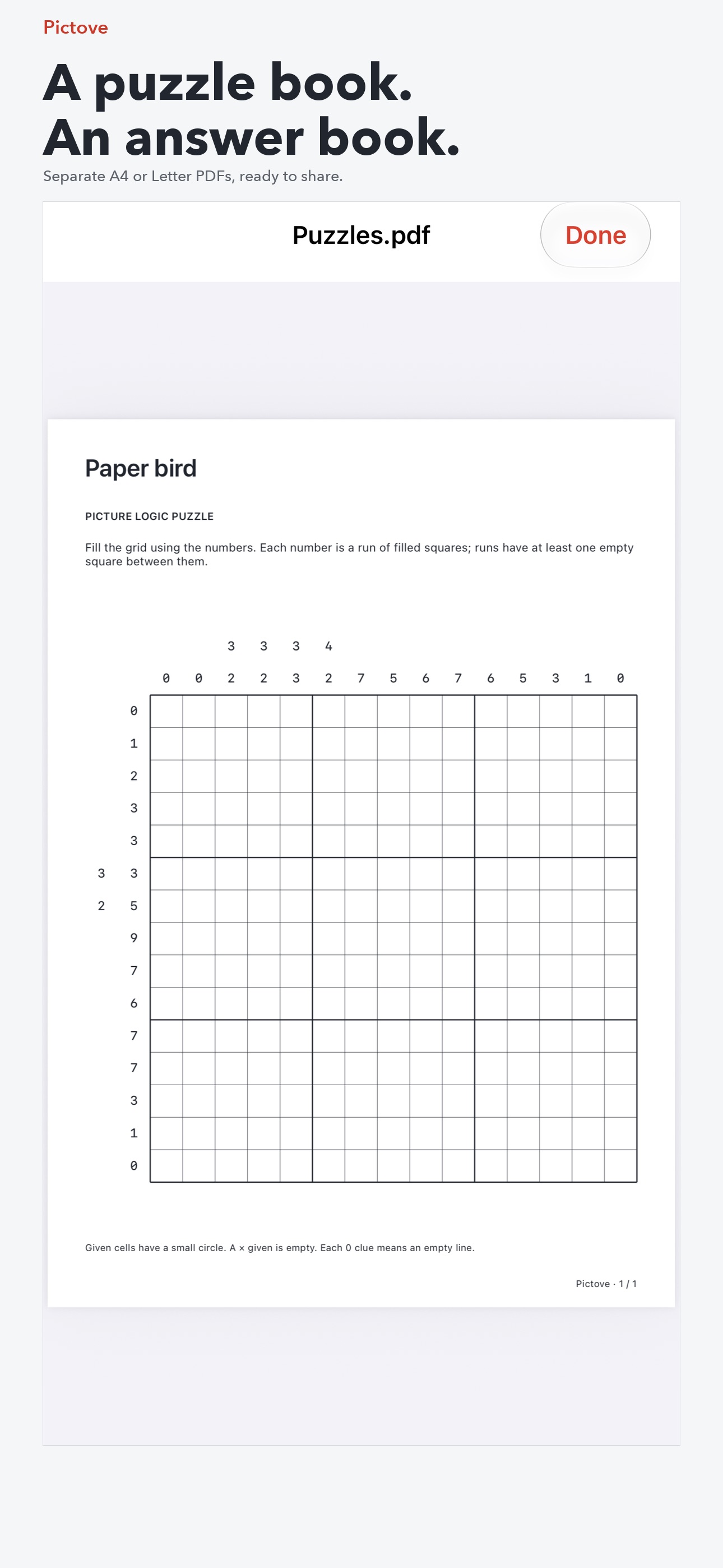 Screenshot 4 of Pictove Nonogram Maker