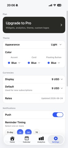 Subscly: Subscription Manager screenshot