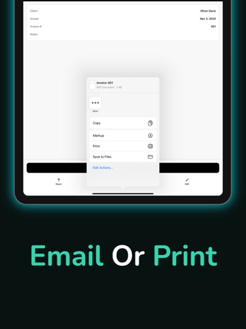 Invoice ASAP: Bill Maker iPad screenshot