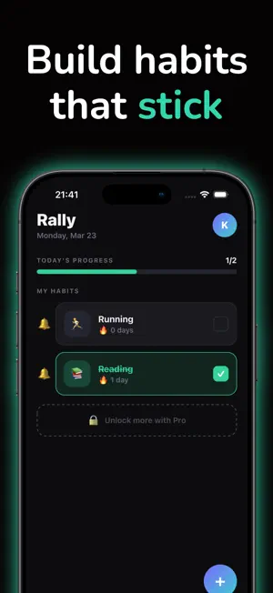 Rally: Habit Tracker screenshot 1