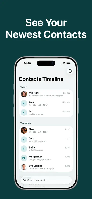 Recent Contacts Timeline screenshot 1