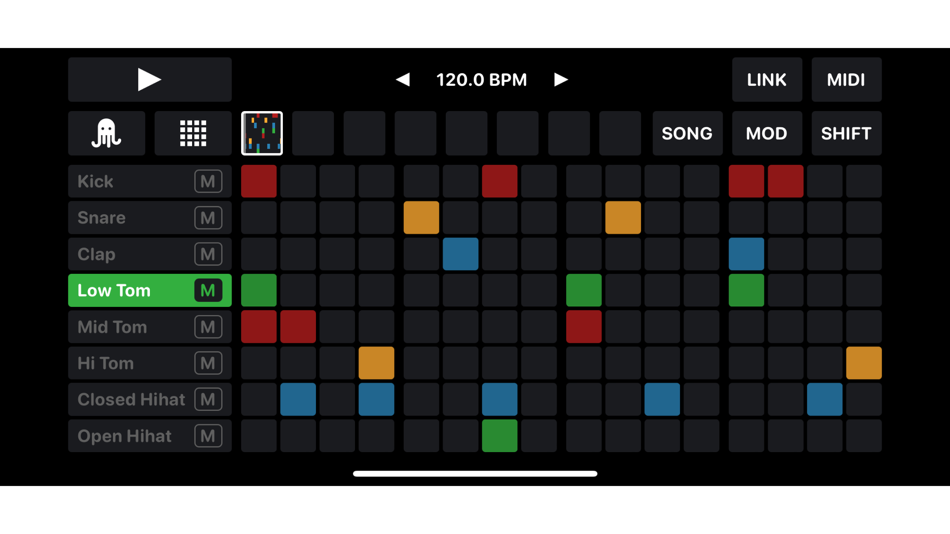#1. OCTACHRON MIDI Drum Sequencer (iOS) 由: Markus Teufel