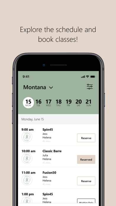 The Revival: Spin & Barre iPhone screenshot 3 - Health & Fitness app
