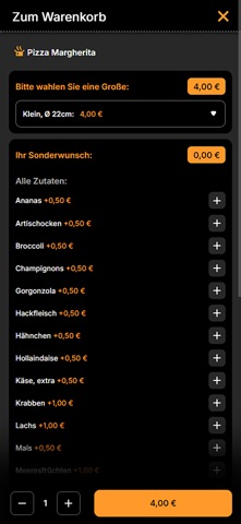 Pizza Pronto Paderborn iPhone screenshot