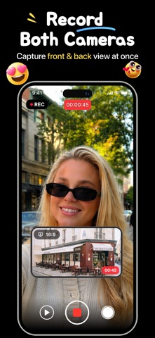 Dual Camera Recorder: MultiCam iPhone screenshot