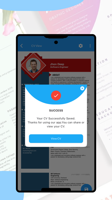 CV Creator - Resume Maker Screenshot