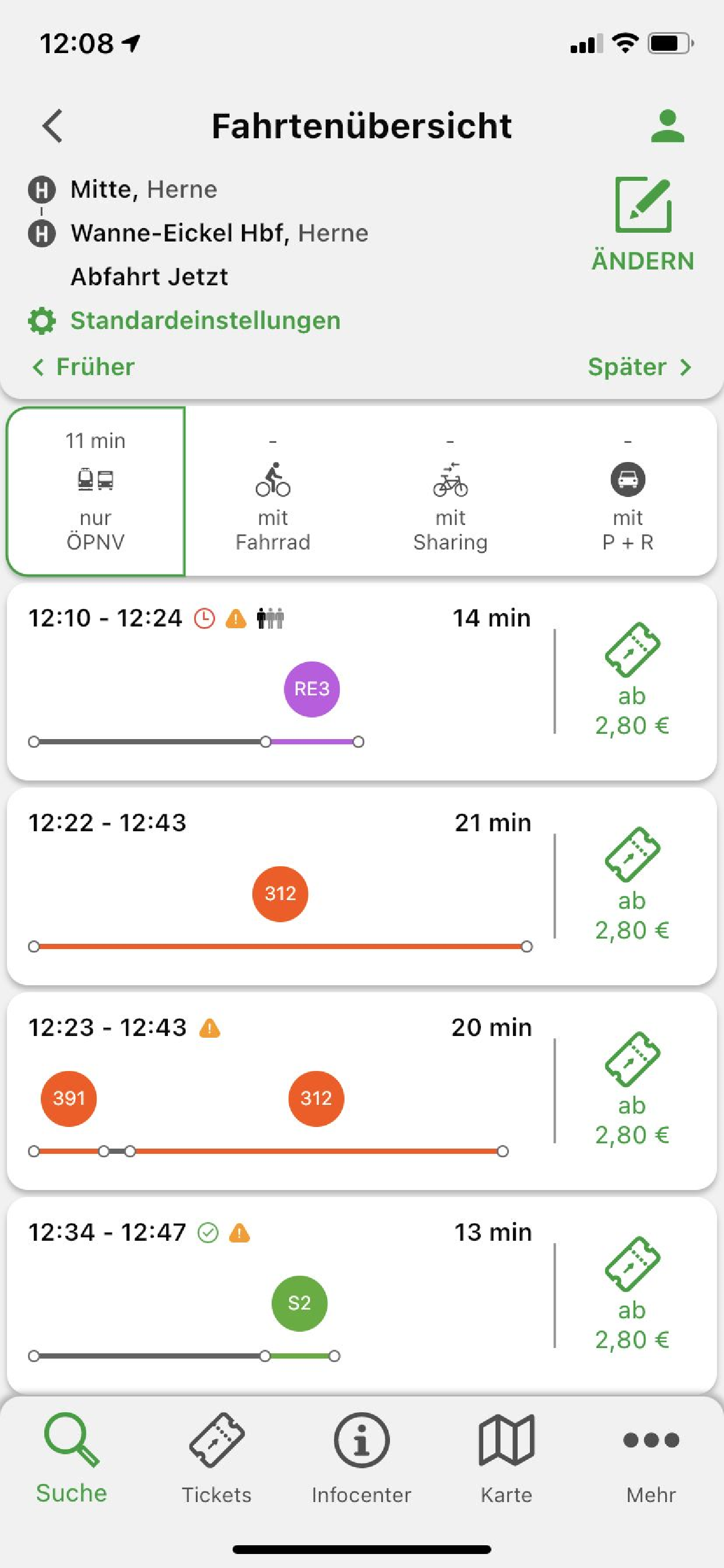 HCR App - Fahrplan Herne
