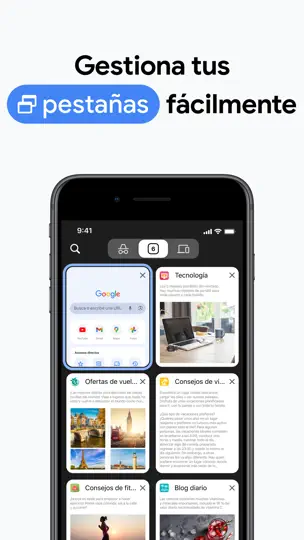 Captura de pantalla de Google Chrome en iPhone 5