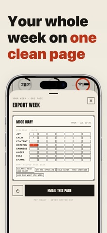 Tidecard: DBT Diary Card iPhone screenshot