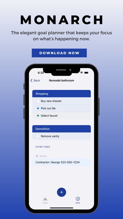 Monarch Goal Planner