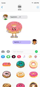 Animated Funny Donut Stickers screenshot #4 for iPhone