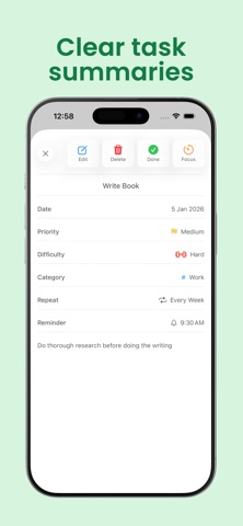 To Do List & Task Planner iPhone screenshot