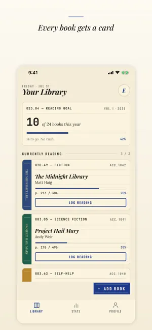 Readistry: Bookshelf & Log screenshot 1