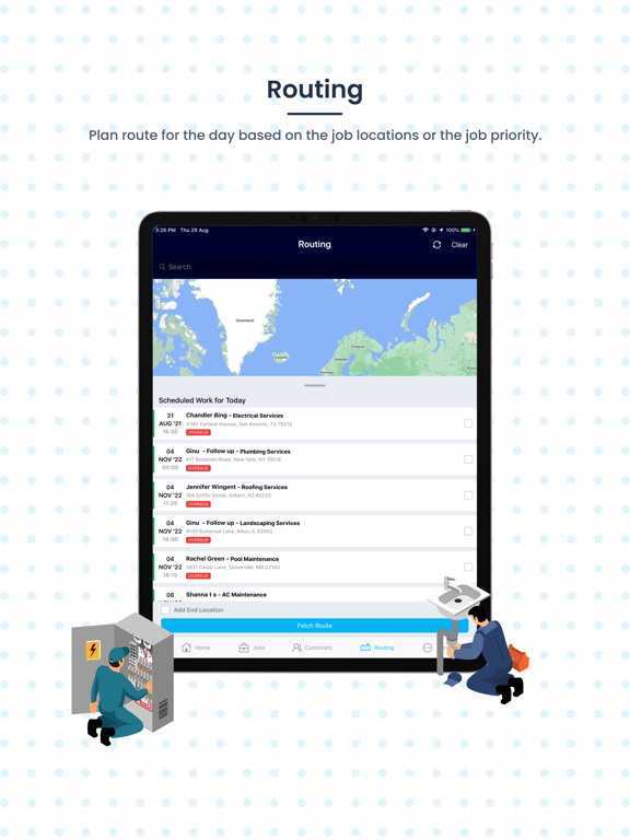 ReachOutSuite - FSM Software iPad screenshot
