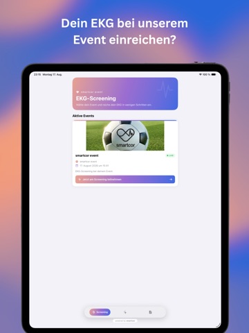 smartcor event iPad screenshot 1