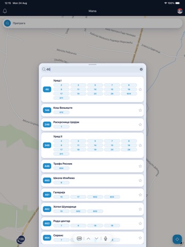 eKG bus iPad screenshot
