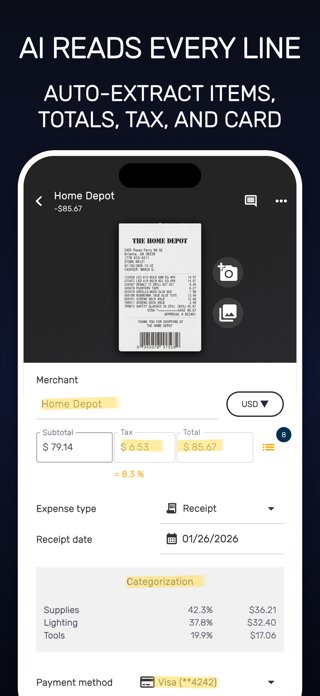 SparkReceipt: Receipt Scanner Screenshot 2 of 8