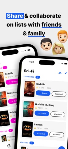 Watch It! Movies & Shows List iPhone screenshot