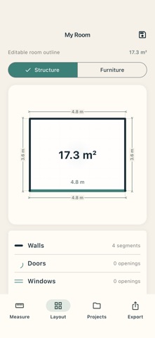 RoomSnap - Room Planner iPhone screenshot