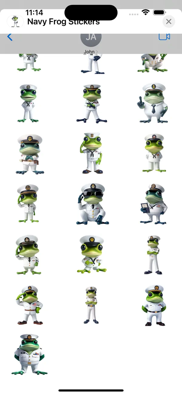 Screenshot #3 pour Navy Frog Stickers