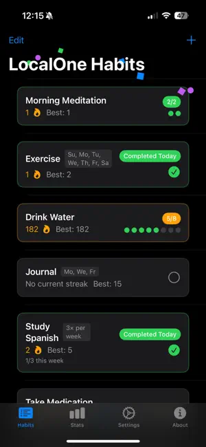 LocalOne Habits screenshot 1