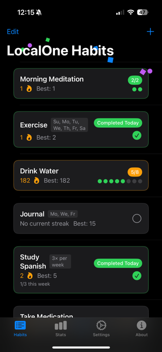 LocalOne Habits Screenshot 1 of 6