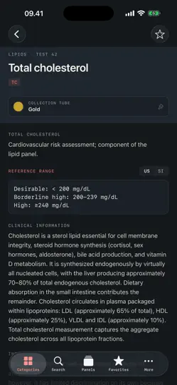 Screenshot von Medical Lab Tests auf dem iPhone 6