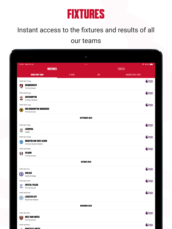 Nottingham Forest App iPad screenshot 5 - Sports app