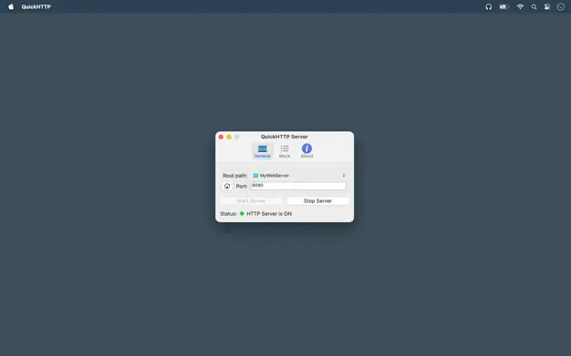 QuickHTTP Server 网站服务器应用截图
