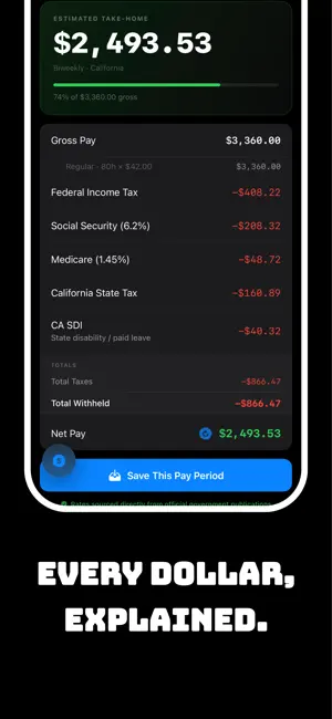 PaycheckIQ Paycheck Calculator screenshot 2