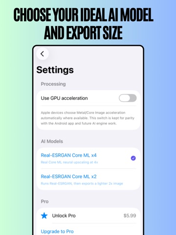 AI Photo Upscaler iPad screenshot