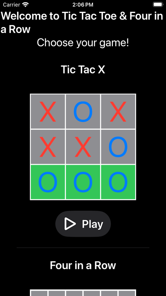 #1. Tic Tac Toe & Four in a Row (iOS) Podle: DegerGames