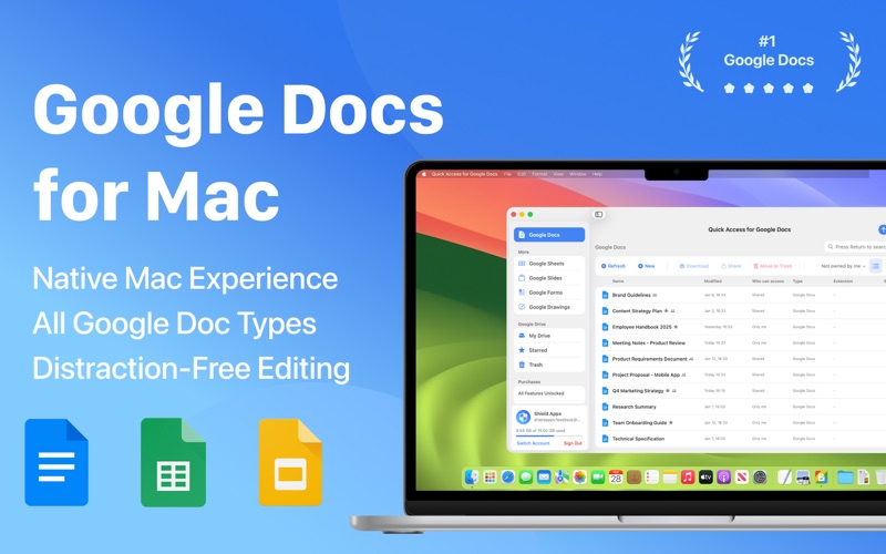 Quick Access for Google Docs app screenshot