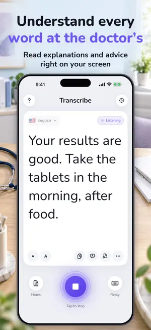 Live Captions: Transcribe screenshot 2
