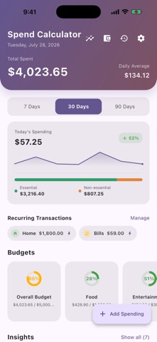 Spend Calculator Screenshot 1 of 6