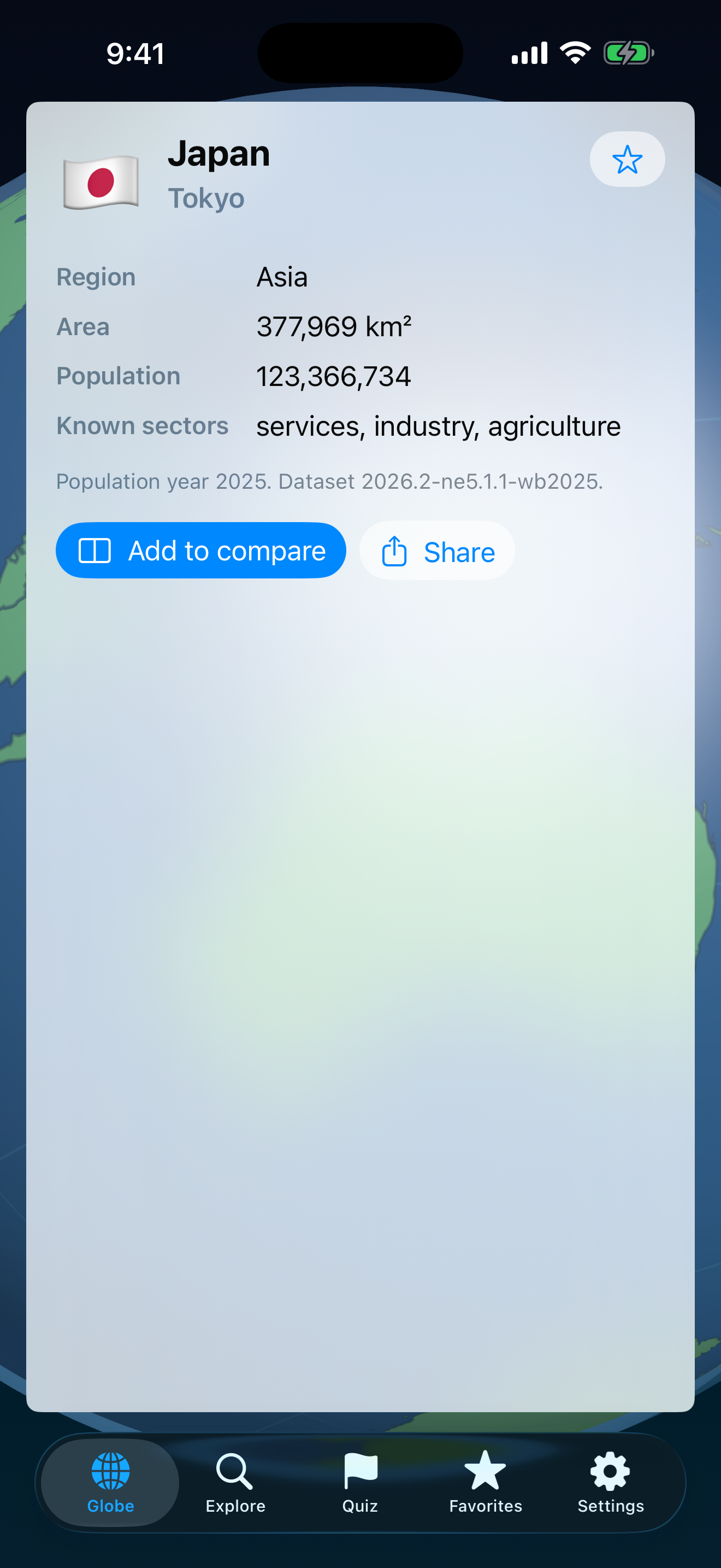 Touch Globe: World Atlas screenshot 2