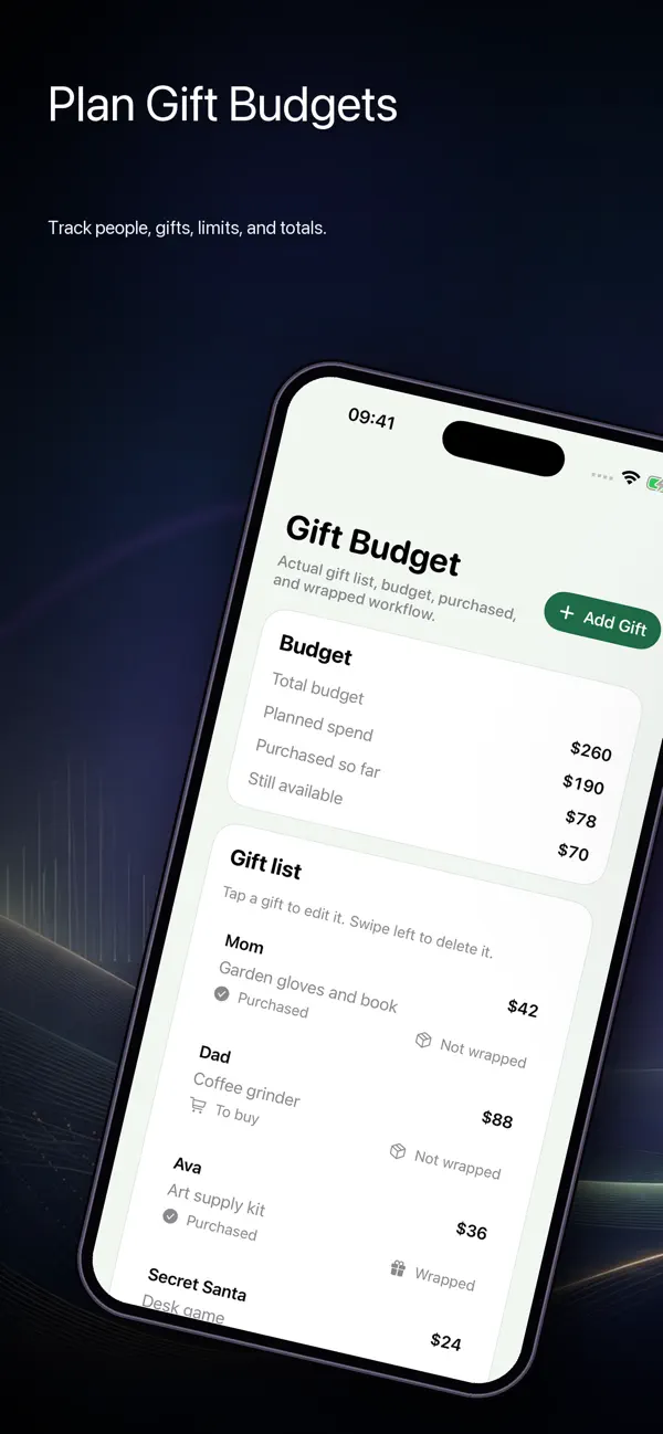 Screenshot #1 pour Christmas Gift Budget