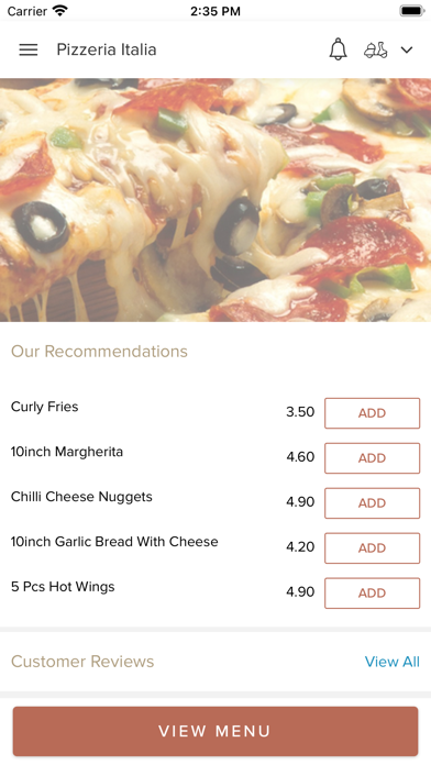 Pizzeria Italia. Screenshot