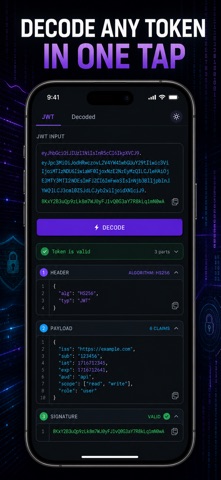 JWT解码器 Token令牌解析验签调试工具 screenshot