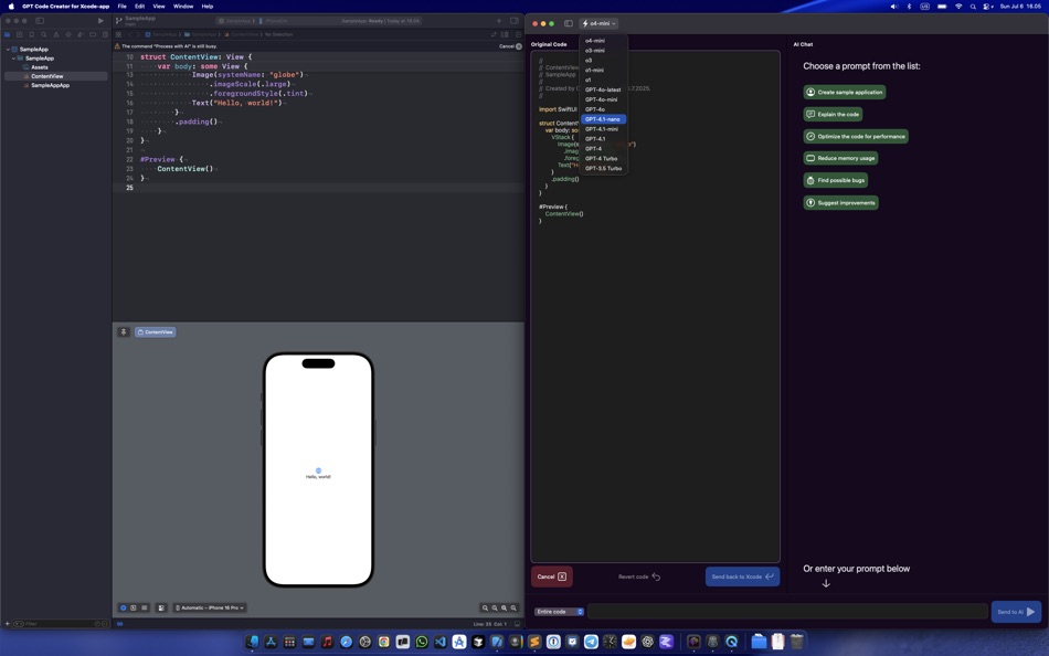 #2. AI Vibe Coding for Xcode (macOS) 作者: Dmitry Suvorov