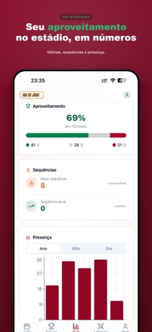 Jogo do Flu: check-in tricolor iPhone screenshot