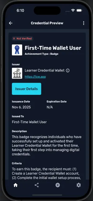 Learner Credential Wallet screenshot 2