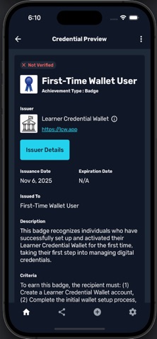 Learner Credential Wallet Screenshot 2 of 6